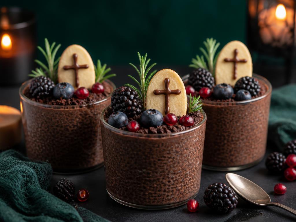 Cacao Chia Graveyard Pots