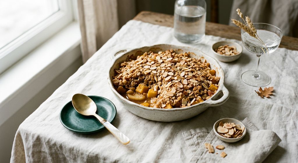 Apple and Pumpkin Almond Crumble