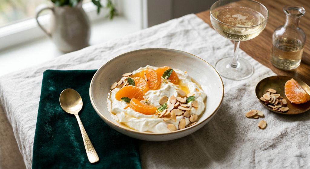 Clementine Yogurt Clouds with Toasted Almonds