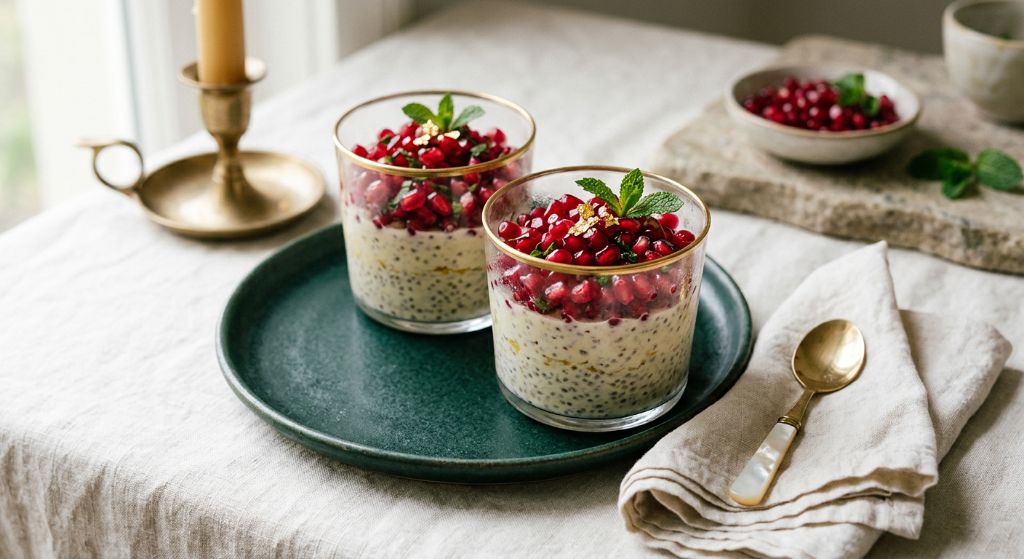 Pomegranate and Lemon Chia Creams