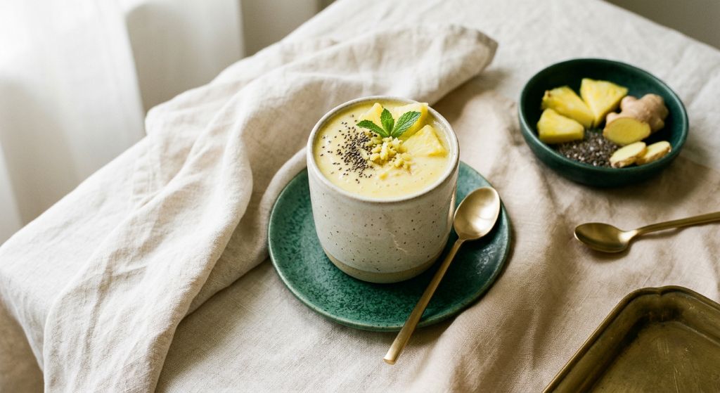 Pineapple, Ginger and Kefir Smoothie