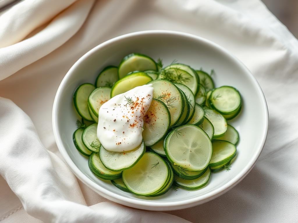 Austrian Cucumber & Dill Salad (Gurkensalat)