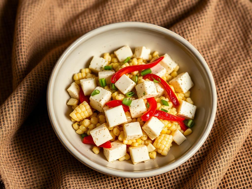 Bolivian Cheese & Herb Choclo Salad