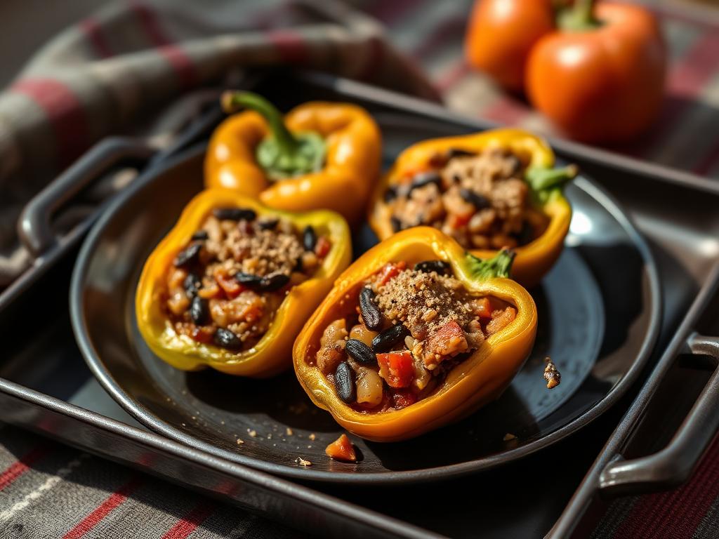 Andean Kiwicha & Vegetable Stuffed Peppers