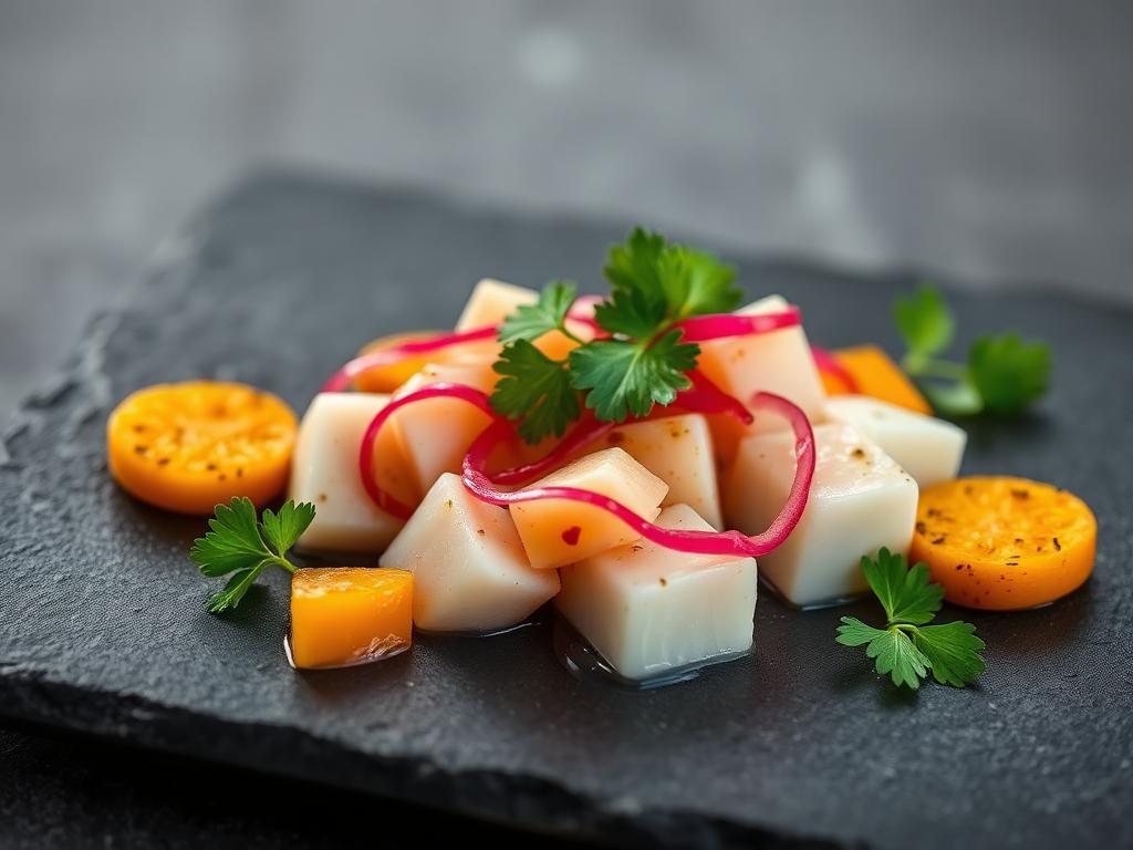 Peruvian Citrus-Cured Sea Bass Ceviche