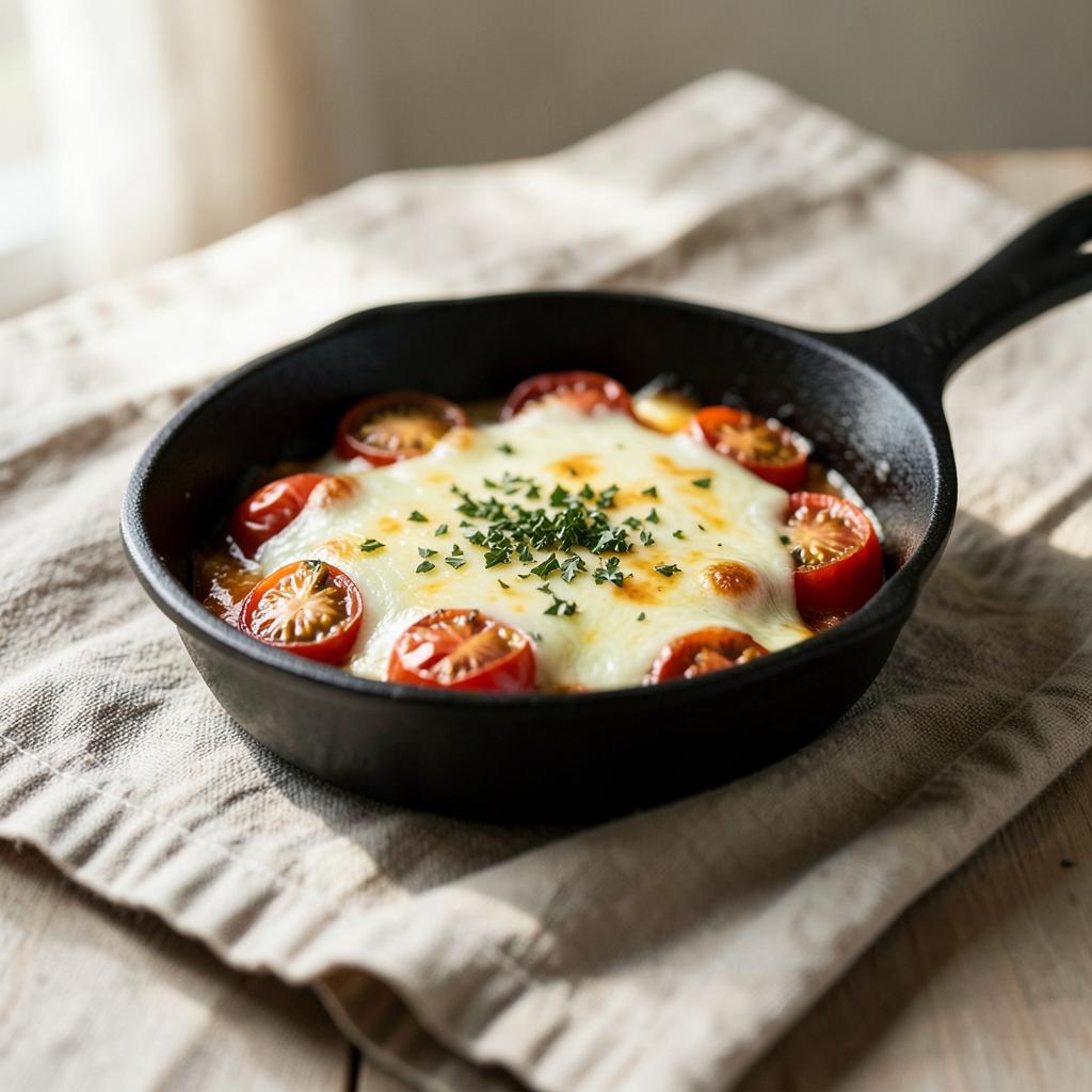 Baked Provoleta with Cherry Tomatoes & Oregano