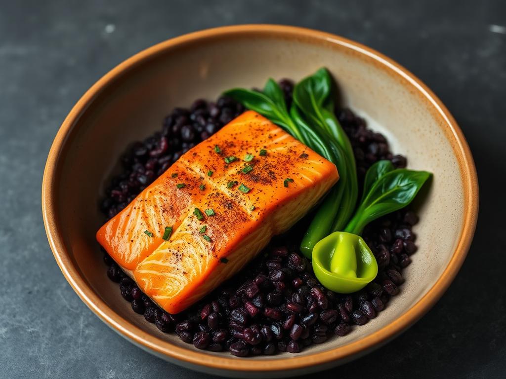 Turmeric-Ginger Wild Salmon & Bok Choy Bowl