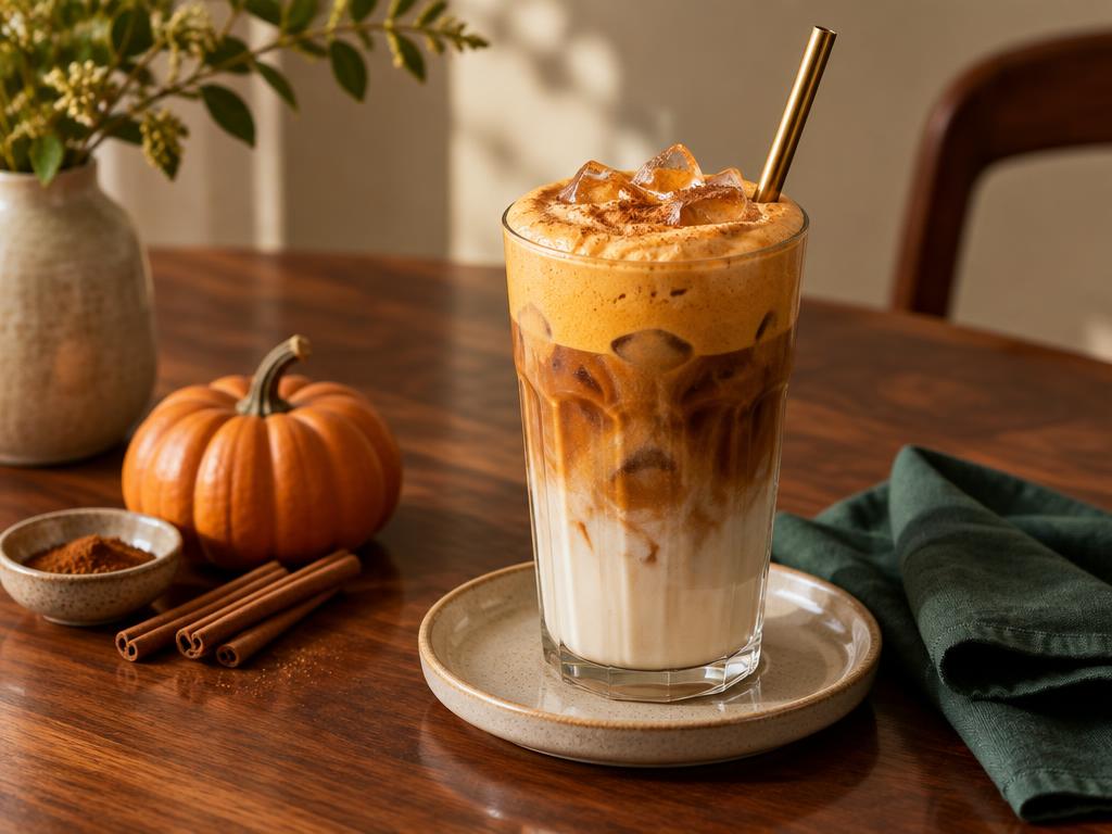 Iced Pumpkin Spice Cold-Foam Latte