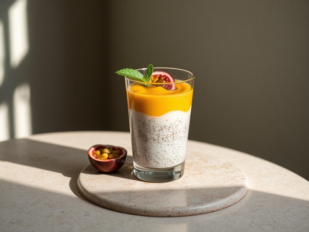 Tropical Chia Pudding with Cashew Milk