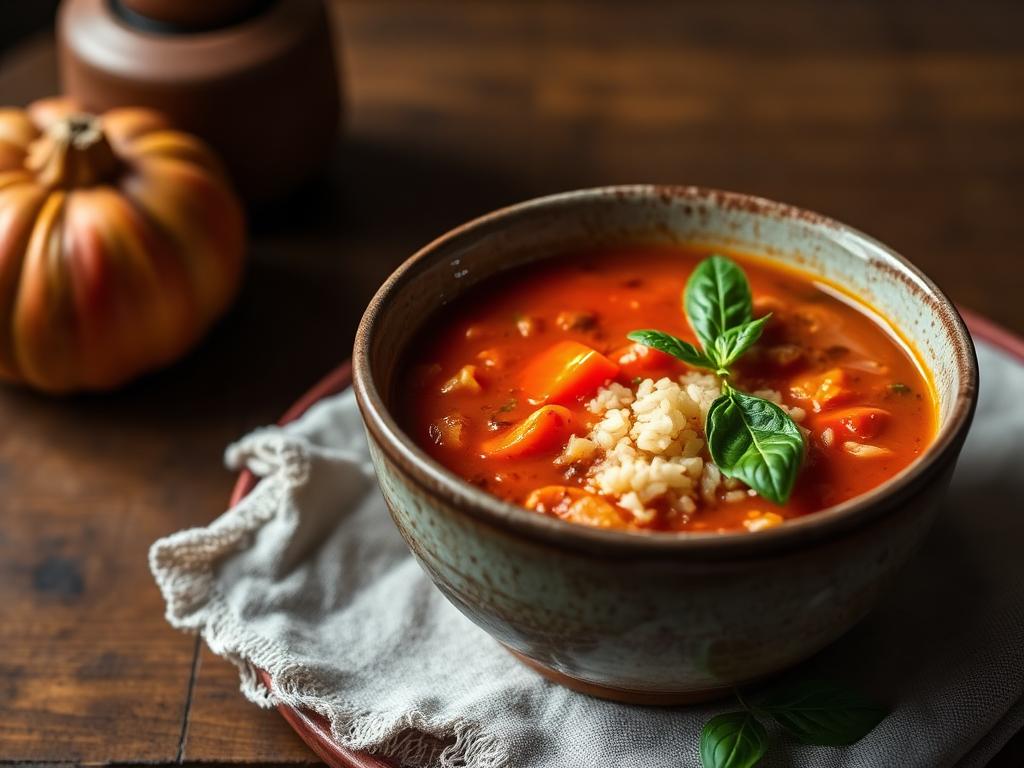 Tomato & Rice Comfort Soup