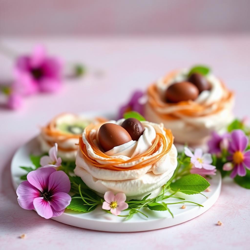 Pavlova Easter Nests
