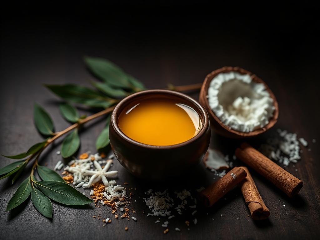 Curry Leaf & Warm Coconut Scalp Oil — Sri Lanka botanical hair ritual