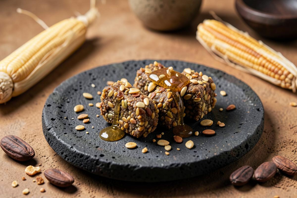 Tzoalli — Aztec Amaranth, Seed & Honey Energy Bites