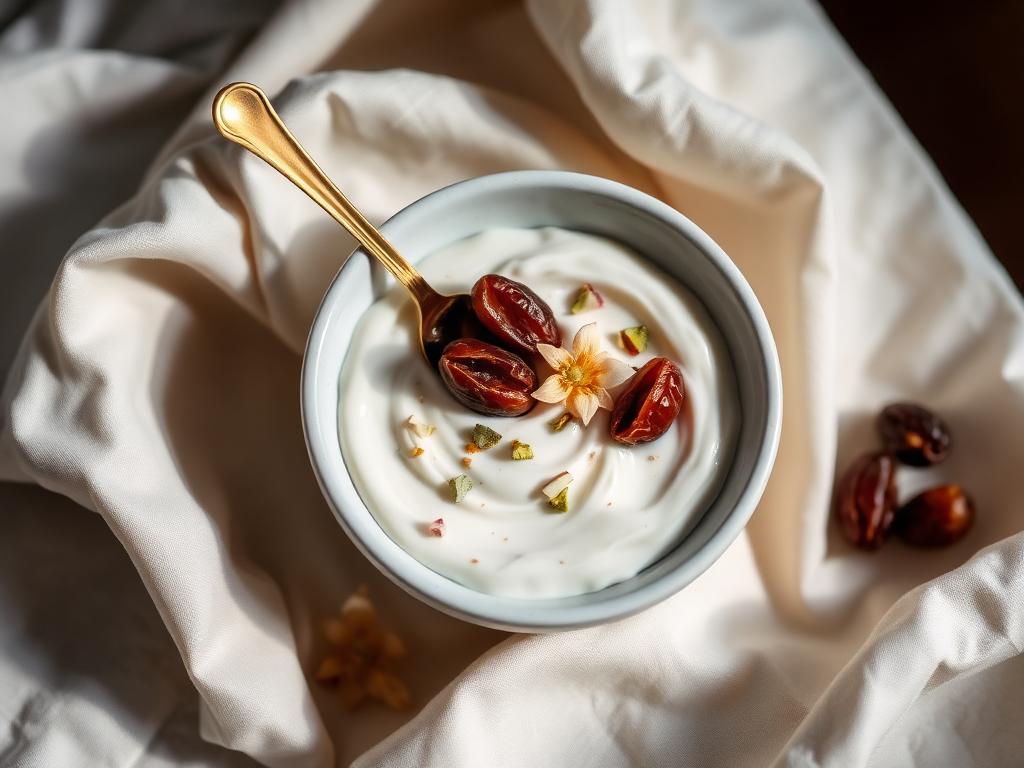 Rose & Pistachio Labneh with Dates