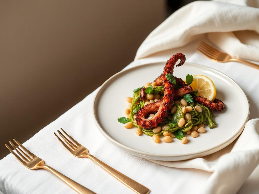 Charred Octopus & Butter Bean Salad