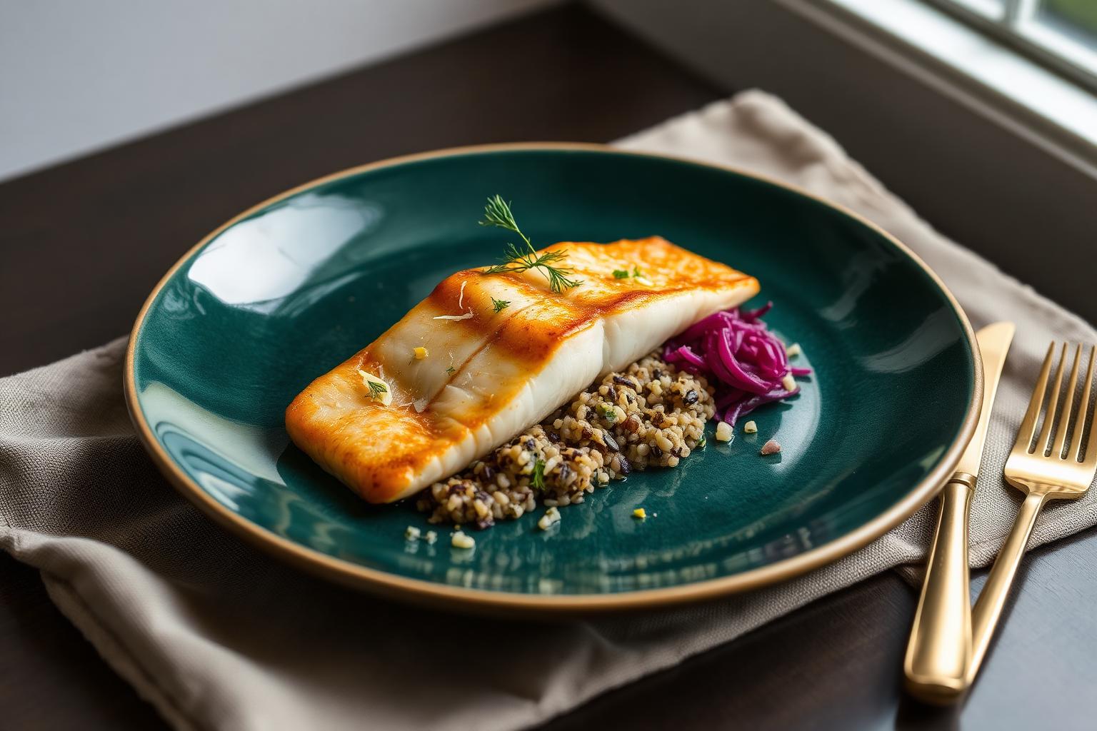 Pan-Seared Arctic Char with Lemon-Herb Quinoa