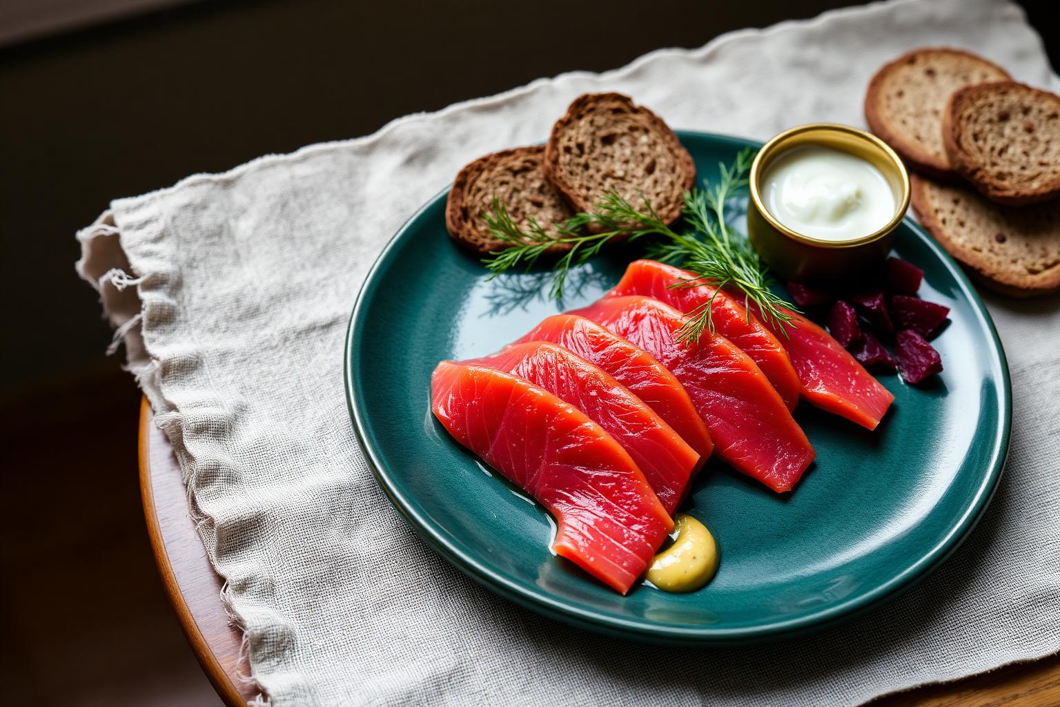Gravlax with Aquavit Beetroot & Fresh Dill