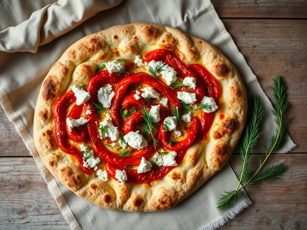 Balkan Herb & White Cheese Crust Pizza (Pita-Style)
