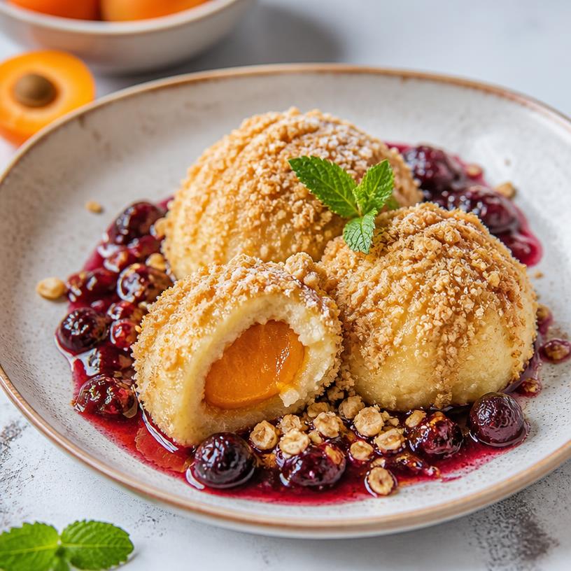 Apricot Quark Dumplings