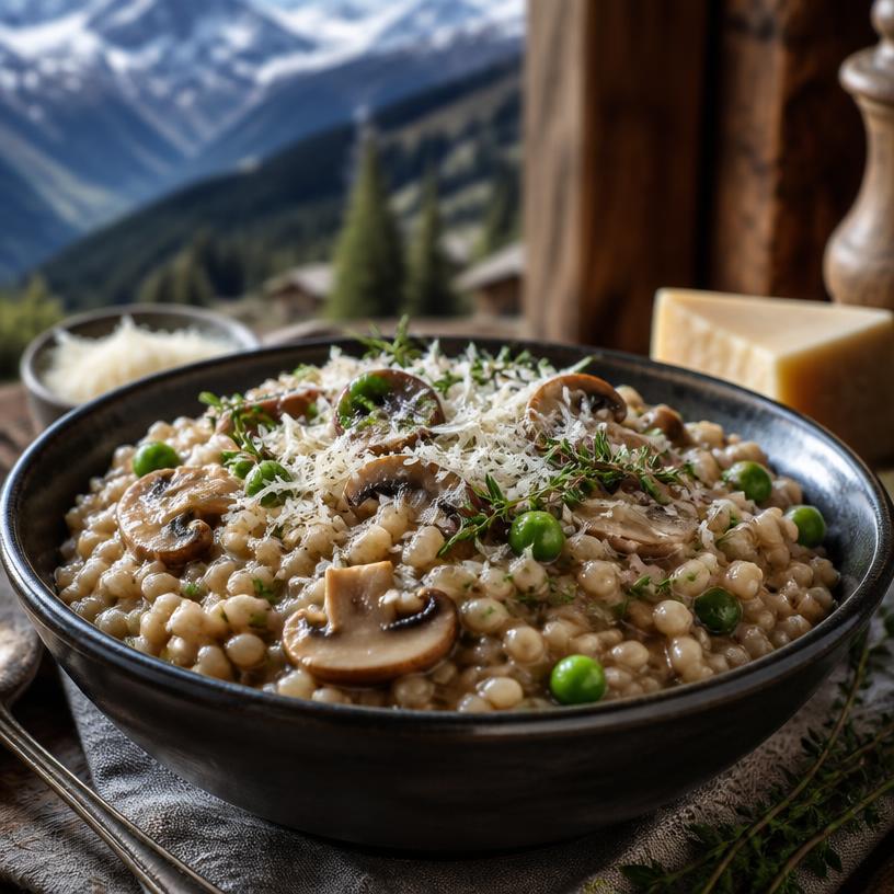 Alpine Mushroom Barley Risotto