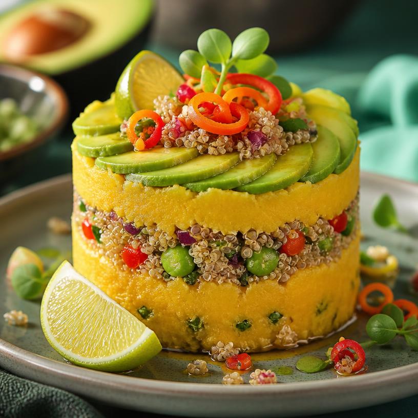 Quinoa Causa with Avocado & Lime