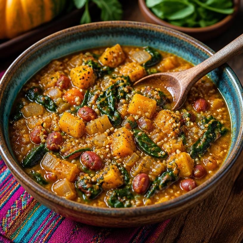 Amaranth, Pumpkin & Bean Stew