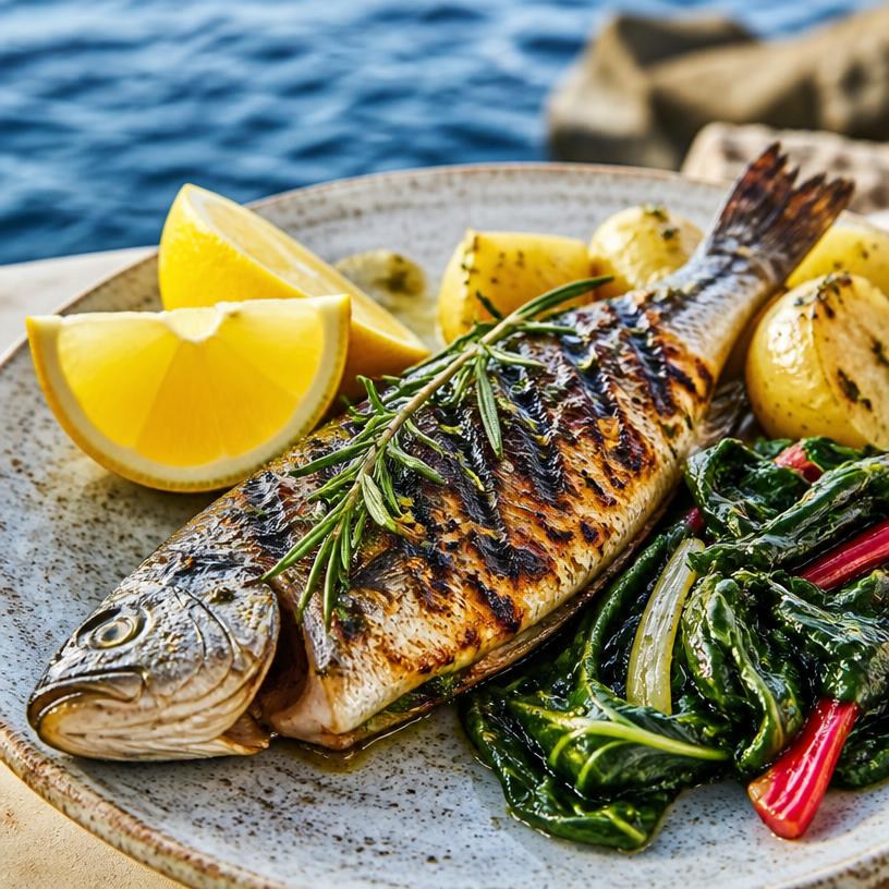 Adriatic Grilled Trout with Blitva