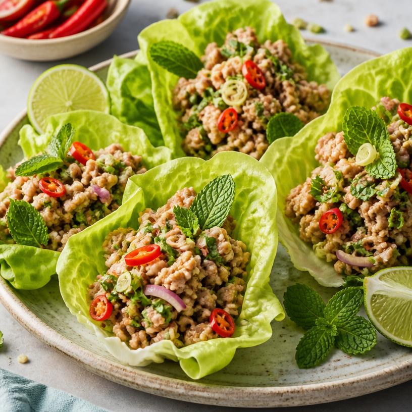 Lemongrass Turkey Larb Cups