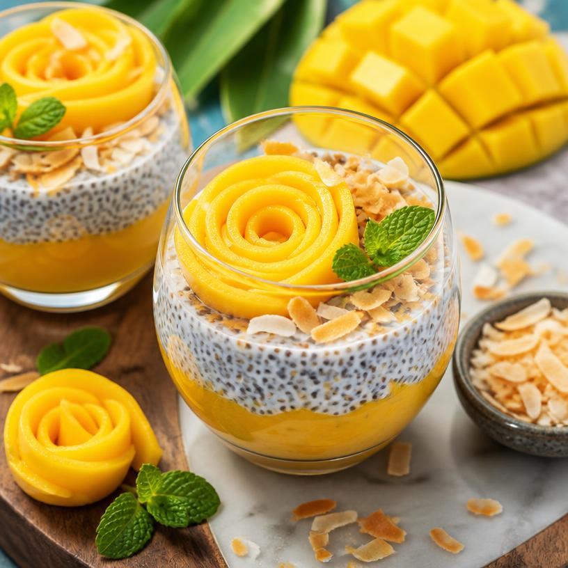 Mango, Chia & Coconut Cups