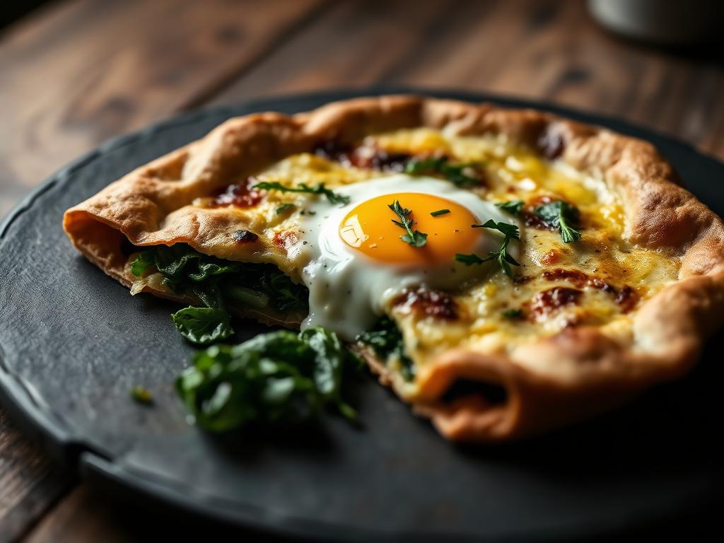 Breton Buckwheat Galette with Spinach & Egg