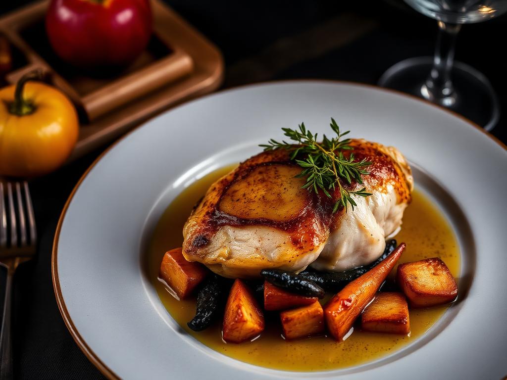 Normandy Chicken with Apple & Cider