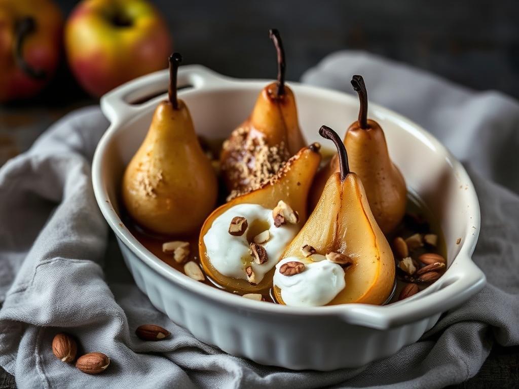 Normandy Pears Baked in Cider