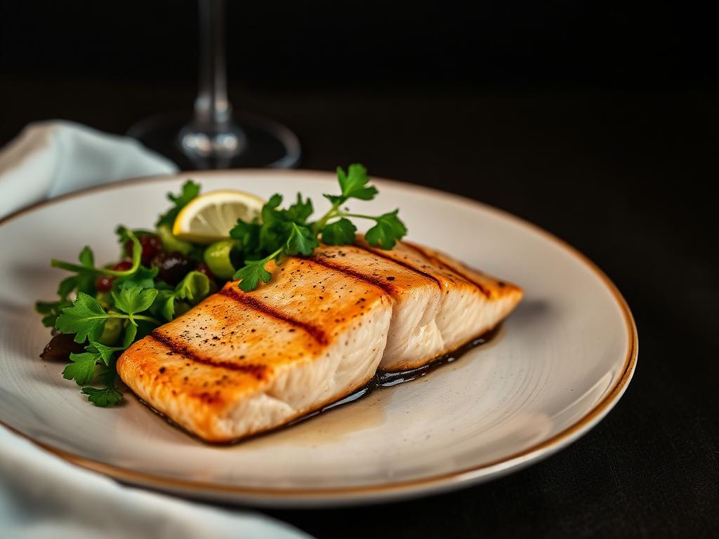 Grilled Scottish Salmon with Watercress