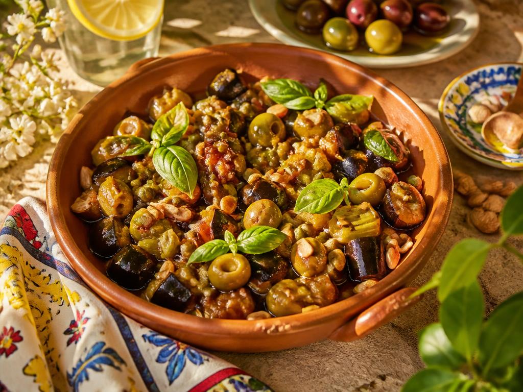 Caponata Agrodolce with Toasted Almonds