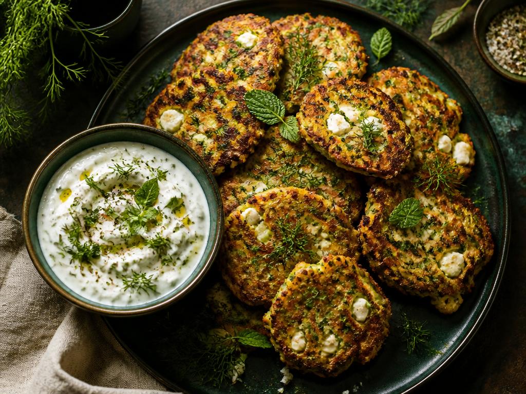 Fırında Kabak Mücver, Baked Zucchini Fritters