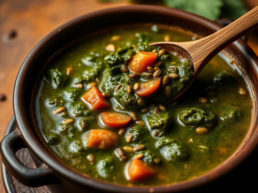 West African Spinach & Melon Seed Stew (Egusi)